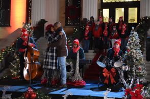 Tatyana Ali and Cornelius Smith Jr. in Jingle Belle (2018)