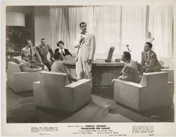 Vincent Price, John Eldredge, John Hart, Gabriel Heatter, Art Linkletter, Vici Raaf, and Lyle Talbot in Champagne for Ca