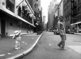 Nicole Alysia and Charles Lane in Sidewalk Stories (1989)