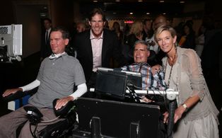 Scott Fujita and Steve Gleason at an event for Gleason (2016)