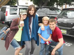 Tate with Christina Lind, Brittany Allen and Adam Mayfield