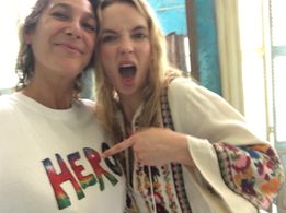 On set of 'Killing Eve' with Jodie Comer (2021)