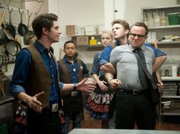 Enrico Colantoni, Joe Dinicol, Rachel Skarsten, John Bregar, and Jeigh Madjus in Servitude (2011)