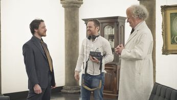 Jim Broadbent, James McAvoy, and Jon S. Baird in Filth (2013)