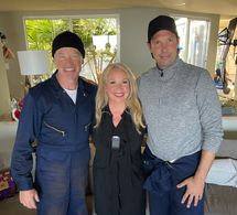 Neal McDonough, Brian Thomas Smith, on set of Holiday Twist