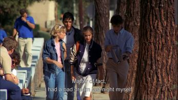 Johnny Depp, Heather Langenkamp, Jsu Garcia, and Amanda Wyss in A Nightmare on Elm Street (1984)