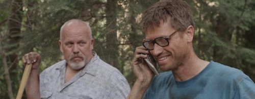 With Lincoln Hoppe in a still from the award winning film 