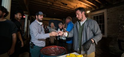 Julio Saldarriaga, Ashley Borders, and Zach Rose in Ripple in the Water