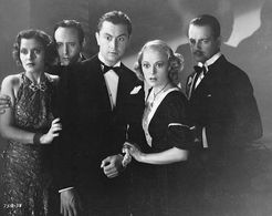 Robert Young, Reginald Denny, Sally Eilers, Louise Henry, and Monroe Owsley in Remember Last Night? (1935)
