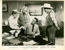 William Bishop, Kathleen Crowley, Frank Ferguson, and Ray Teal in The Phantom Stagecoach (1957)