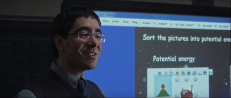 Everette Scott Ortiz as the teacher in PNM ANTHEM commercial.