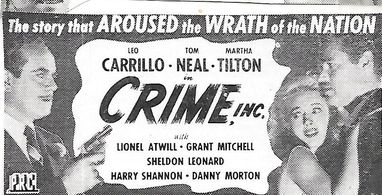 Leo Carrillo, Tom Neal, and Martha Tilton in Crime, Inc. (1945)