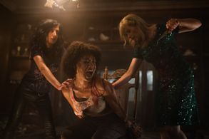 Lucy Lawless, Dana DeLorenzo, and Emilia Burns in Ash vs Evil Dead (2015)