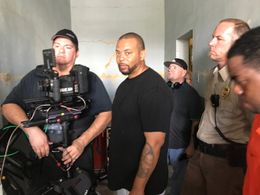 on the set of my new move THE SYSTEM