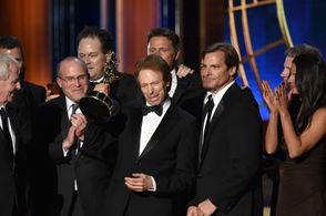 Jerry Bruckheimer, Jonathan Littman, and Bertram van Munster at an event for The 66th Primetime Emmy Awards (2014)