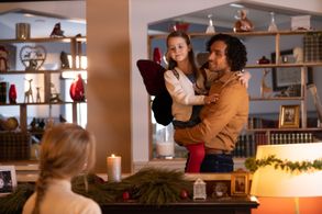 Jordi Webber and Molly Belle Wright in Mistletoe Ranch