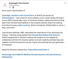 Writer Adam Lorenzo is a Keynote Speaker for Cinemagic 2023