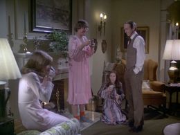 Pamela Sue Martin, George O'Hanlon Jr., Jean Rasey, and William Schallert in The Hardy Boys/Nancy Drew Mysteries (1977)