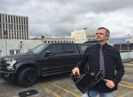 On set of Black Water in Mobile, Alabama