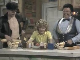 Geoffrey Durham, Sandi Toksvig, and Edward Tudor-Pole in No 73 (1982)