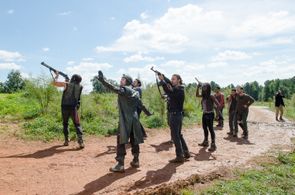 Norman Reedus, Michael Cudlitz, Andrew Lincoln, Brett Gentile, Lauren Cohan, Danai Gurira, Karen Ceesay, Tom Payne, and 