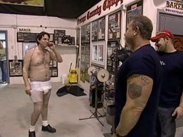 Paul Teutul Jr. and Paul Teutul Sr. in American Chopper: The Series (2003)