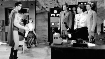Kirk Alyn, Terry Frost, Don C. Harvey, Noel Neill, Lyle Talbot, and Rusty Wescoatt in Atom Man vs. Superman (1950)