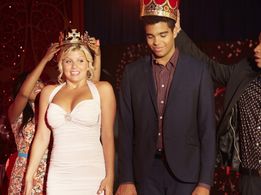 Demetrius Joyette, A.J. Saudin, Jessica Tyler, and Melinda Shankar in Degrassi: The Next Generation (2001)