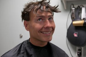 GOT HAIR?!? Behind the Scenes Pic from one of my Modeling Gigs!