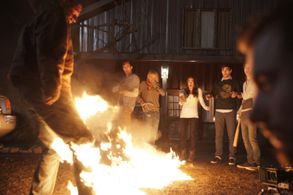 Dustin Ingram, Gage Golightly, Nadine Crocker, Randy Sean Schulman, Matthew Daddario, and Samuel Davis in Cabin Fever (2