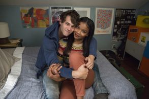 Ajiona Alexus and Brandon Flynn in 13 Reasons Why (2017)