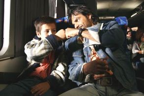 Eugenio Derbez and Adrian Alonso in Under the Same Moon (2007)