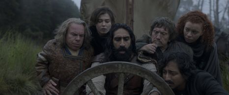 Warwick Davis, Amar Chadha-Patel, Graham Hughes, Tony Revolori, Erin Kellyman, and Ruby Cruz in Willow (2022)