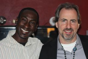 Hollywood, CA - April 10, 2013. Actor/Comedian Mike Estime and Mark McPherson at Lillian Theater celebration.