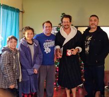 Anthony Napoli on set of 