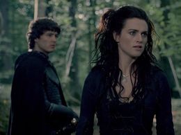 Katie McGrath and Alexander Vlahos in Merlin (2008)