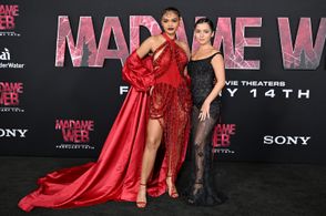 Isabela Merced and Celeste O'Connor at an event for Madame Web (2024)