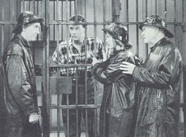 Marjorie Clements, Robert Lowery, Oscar O'Shea, and Eddy Waller in Mystery of the River Boat (1944)