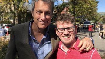 John Corbett with Trinity Beals on set of GND Light in the Darkeness