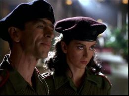 Natasha Pavlovich as Iraqi Lieutenant Dumai in 