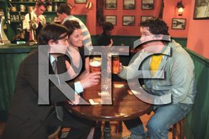 osé Mantero as Patrick Moloney, Georgina McKevitt as Laurie Manning and Maclean Burke as Damien Halpin in Scene 12a from