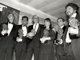 Pablo G. del Amo, Gabino Diego, Andrés Vicente Gómez, Carmen Maura, Andrés Pajares, and Carlos Saura in Premios Goya: 5 