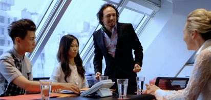 Still of Joe Fiorello, Angie P., Jae Leung, and Ines Laimins in Love Stalk (2016)