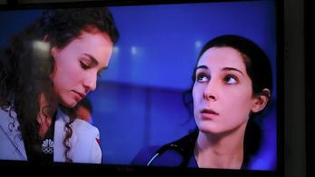 Amanda Marcheschi (Nurse Dina Garston) and Rachel DiPillo (Dr. Sarah Reese) in Chicago Med