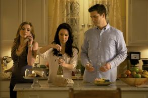 Jason MacDonald, Sara Canning, and Erin Beute in The Vampire Diaries (2009)