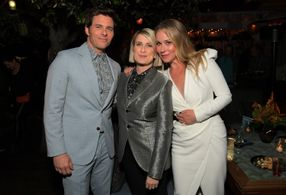 Christina Applegate, James Marsden, and Liz Feldman at an event for Dead to Me (2019)