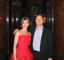 Jennifer Aniston and Anders Bard at the Along Came Polly premiere in London.