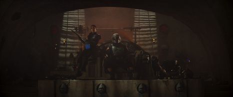 Ming-Na Wen, Temuera Morrison, and Jan Delay in The Mandalorian (2019)