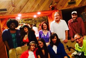 On set of The Town Inside