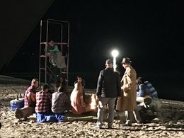 Final day of filming for A Simple Favor-Bonfire scene